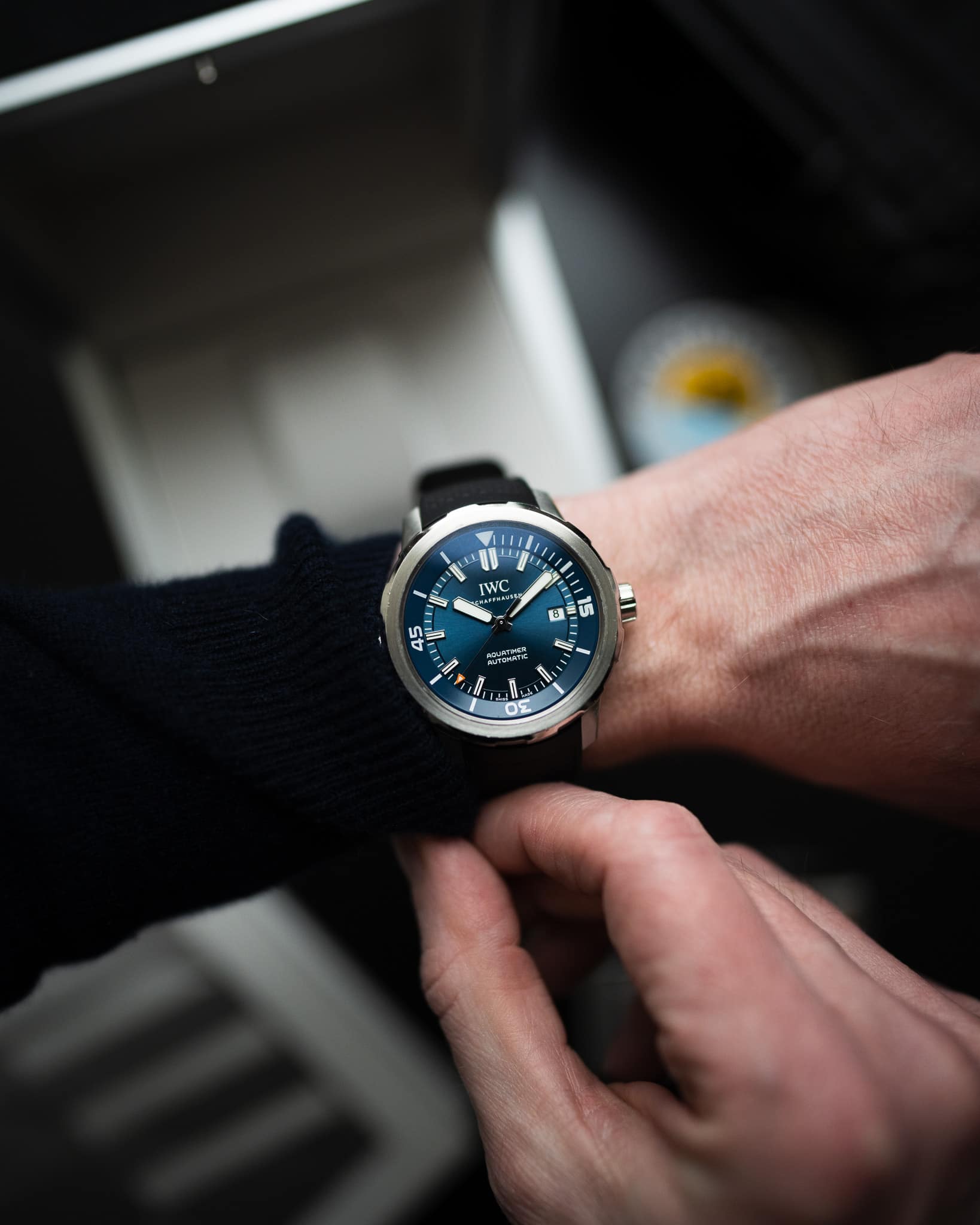 IWC Aquatimer Automatic Edition "Expedition Jacques-Yves Cousteau" on the Wrist